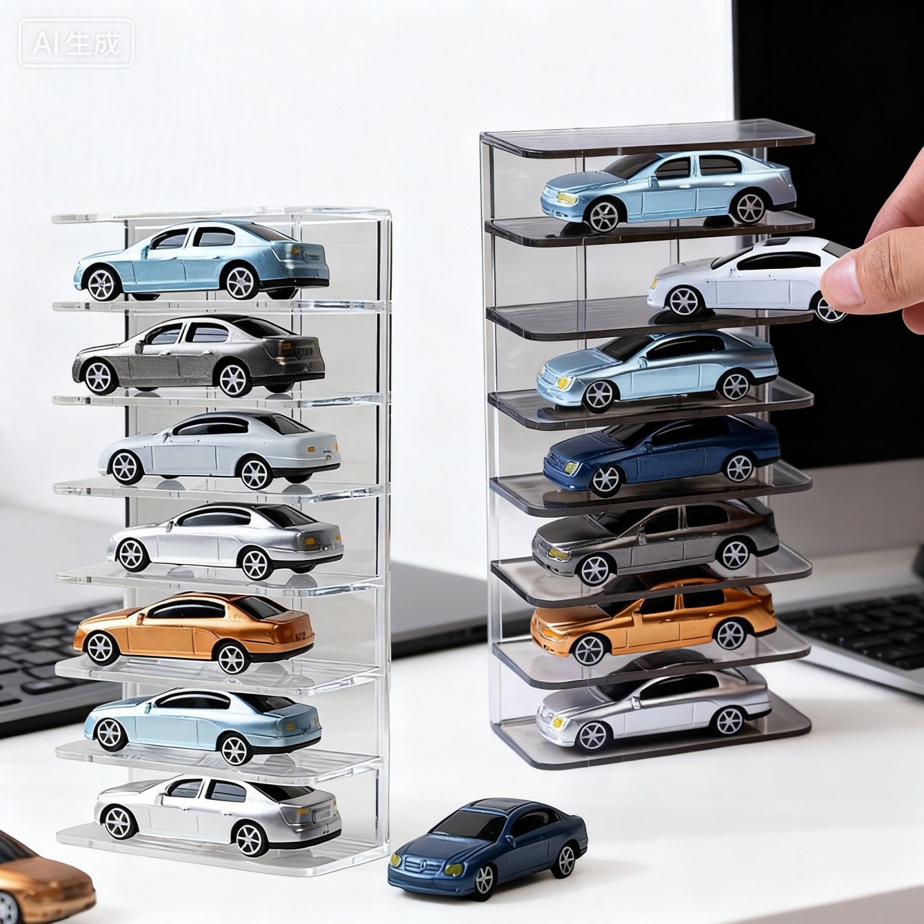 Racing Arcade Cabinet - Acrylic Toy Car Display Case Toy