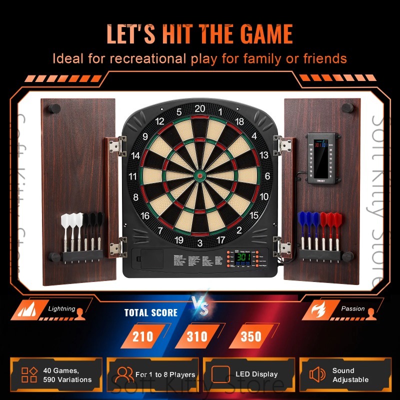 Electronic Dartboard Cabinet - Dartboard and Cabinet Set Hideaway Cabinet