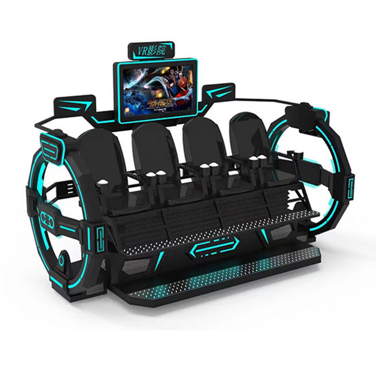 9D Vr Simulator - High Quality Theme Park 4 Seats