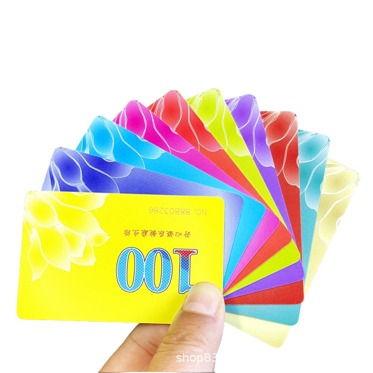 Arcade Card Vending Machine - 50Pcs Frosted Chip Card PVC Wear-Resistant