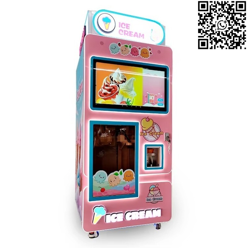 Vending Machine Qr Code - Customizable Self Service Robot Ice Cream