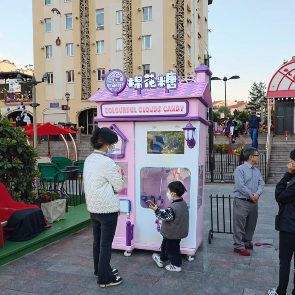 Candy Vending Machine - Outdoor Fully Automatic Cotton Candy Floss