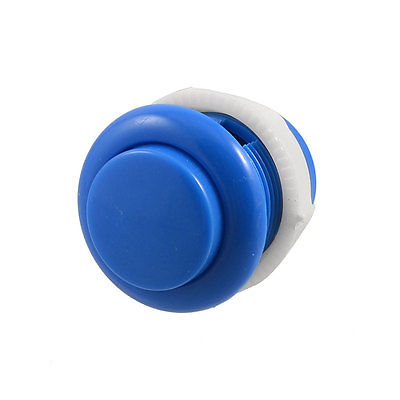 Arcade Button Pcb - Blue Plastic 28mm Diameter PCB Mounted
