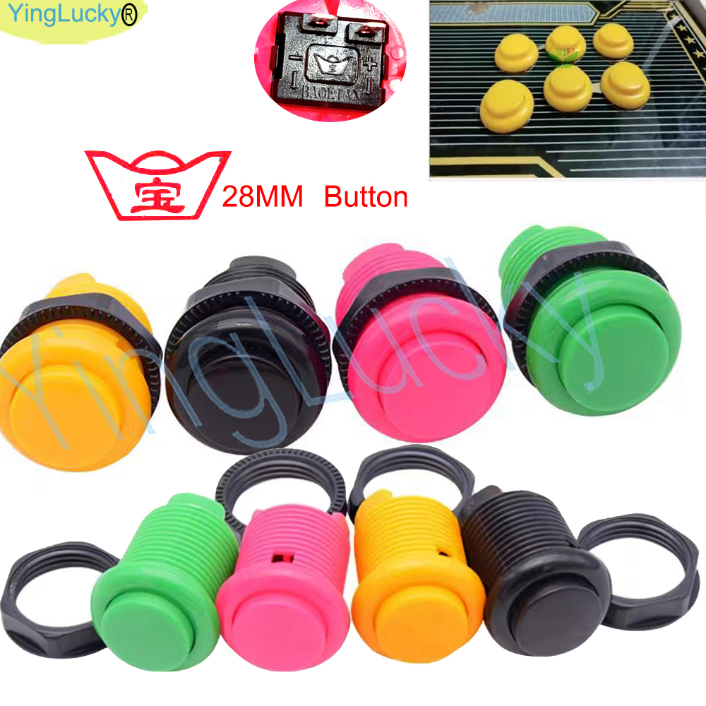 Coin Pusher Machine - 50pcs Arcade Buttons 28mm 24mm Nut
