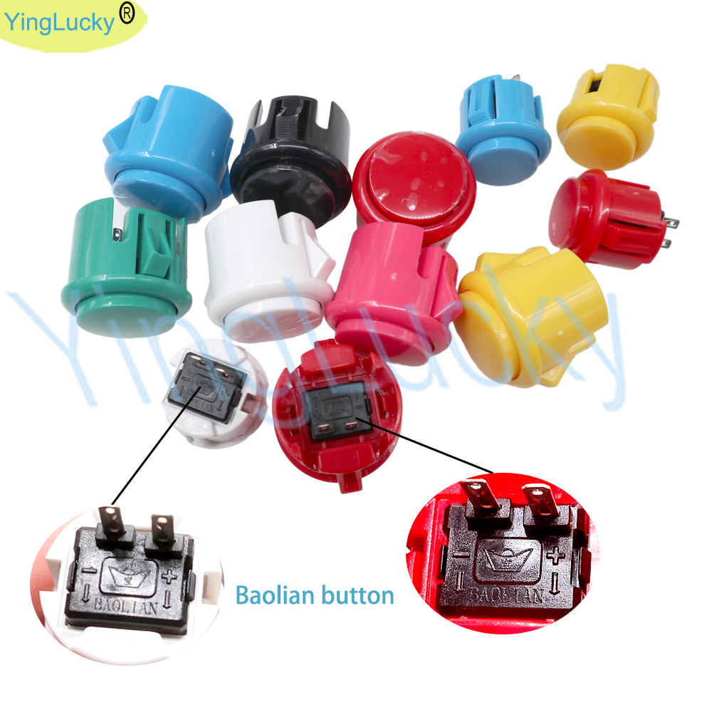 100 pcs Arcade buttons 30mm 24 - Joystick Arcade Parts 评论和价格