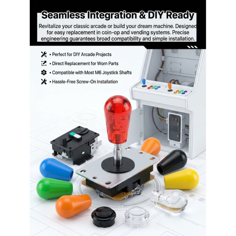 1 PCS M6 Joystick  American Ba - Arcade Games Vending 评论和价格