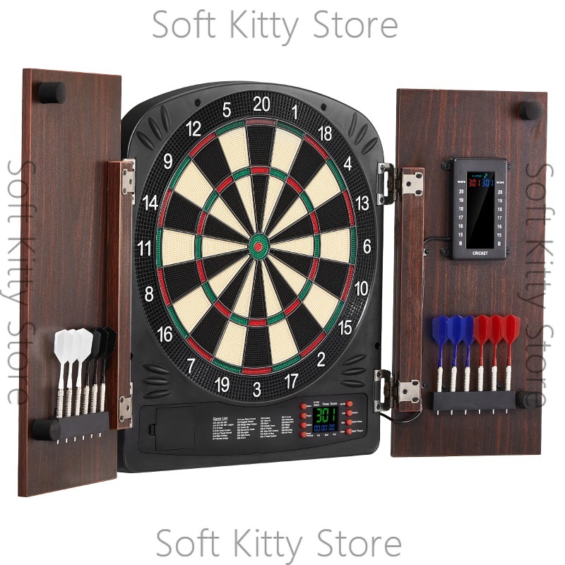 Dartboard and Cabinet Set Hide - Electronic Dartboard Cabinet 评论和价格