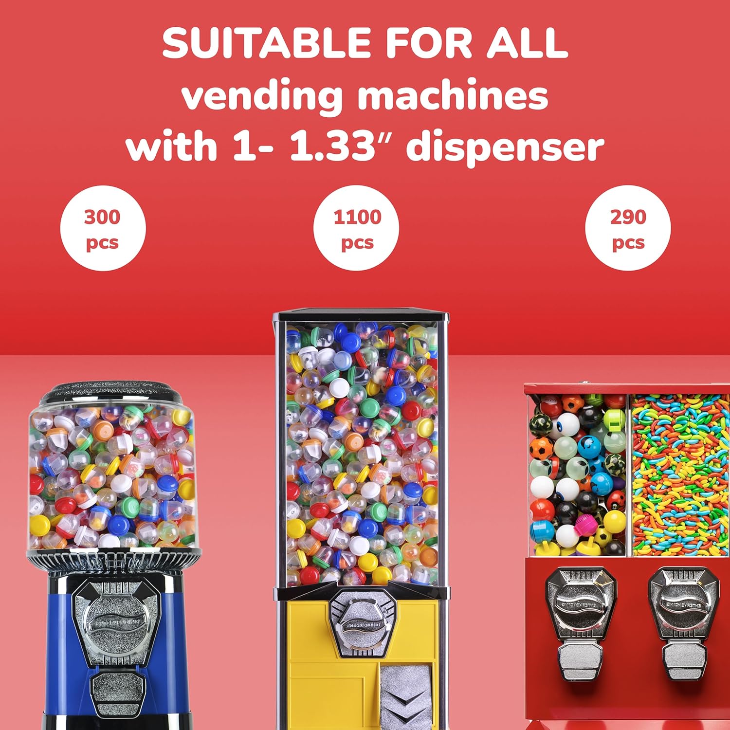 100-500PCS Empty Round Capsule - Prize Capsule Toy Machine 评论和价格