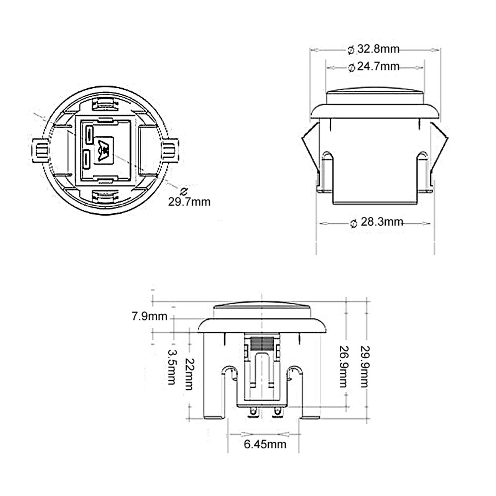 12pcs Copy Sanwa Buttons 30mm  - Arcade Wangan Midnight 评论和价格