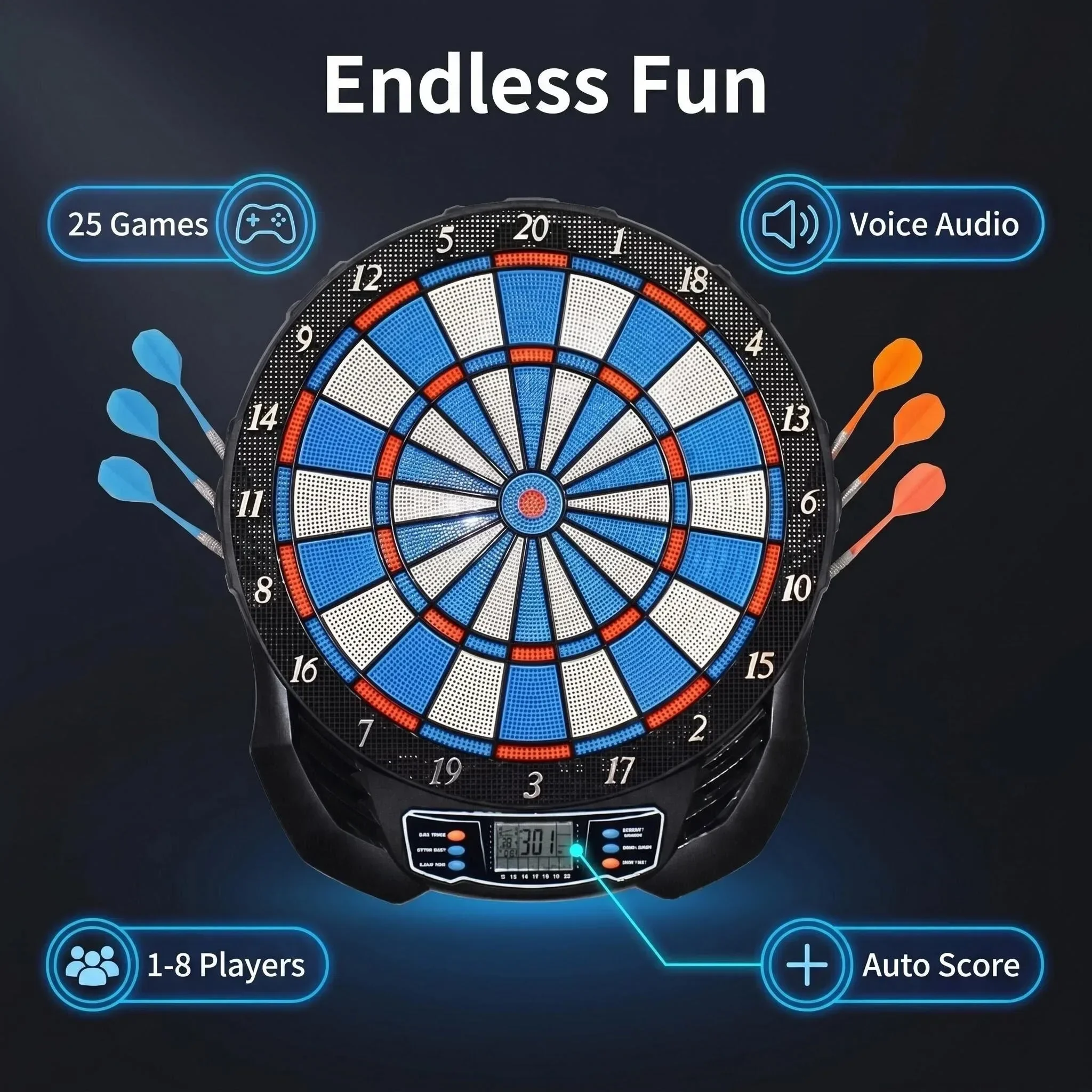 DartVibe Advanced Electronic D - Electronic Dartboard Cabinet 评论和价格