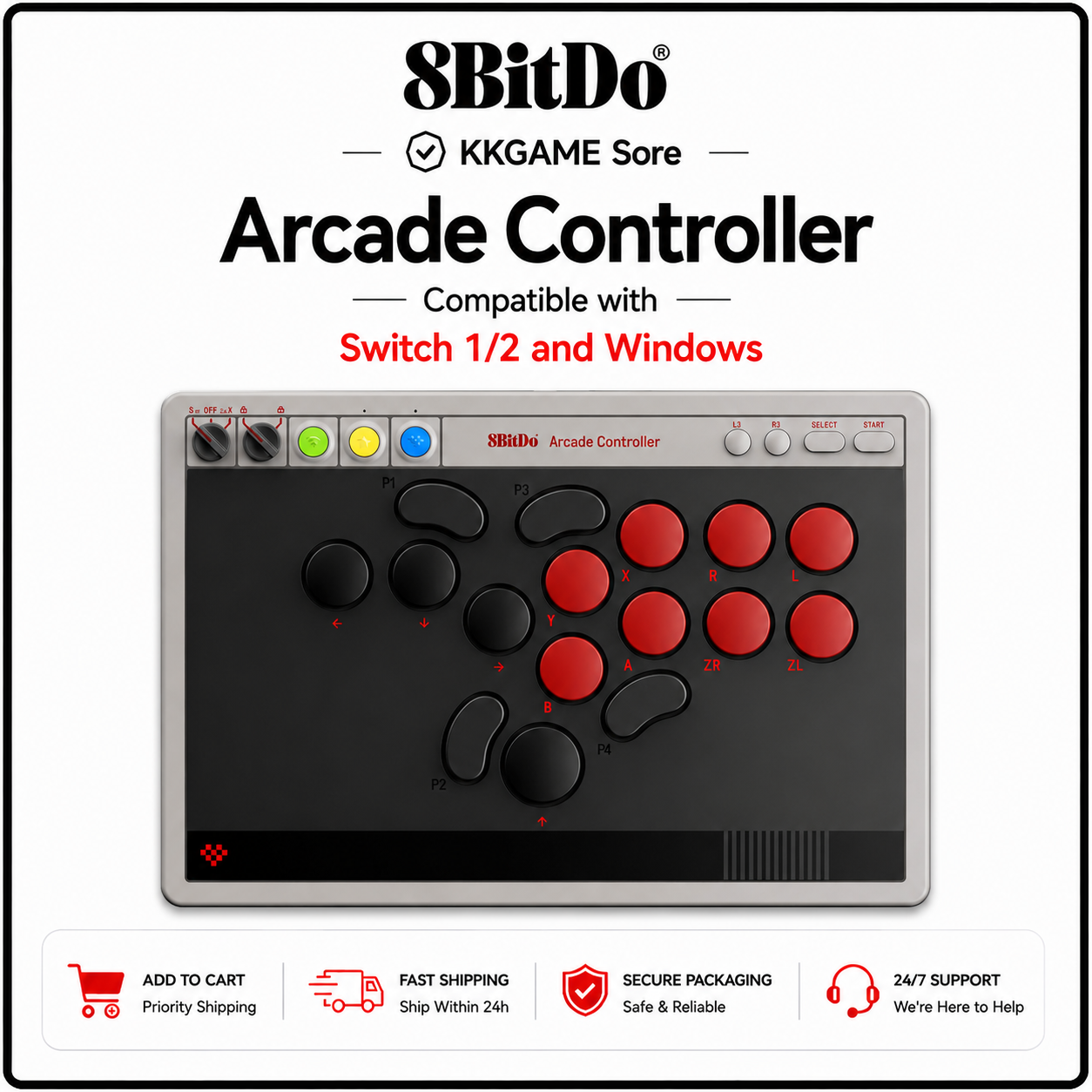 8BitDo All-Button Arcade Game  - Arcade Button Pcb 评论和价格