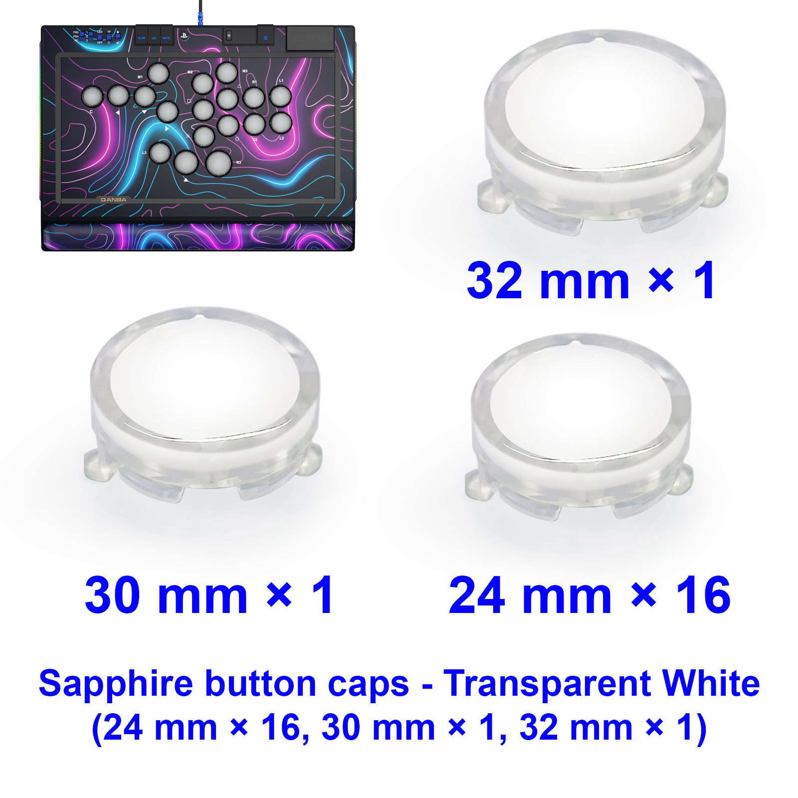 QANBA SAPPHIRE S1 Button Cap A - Joystick Arcade Parts 评论和价格