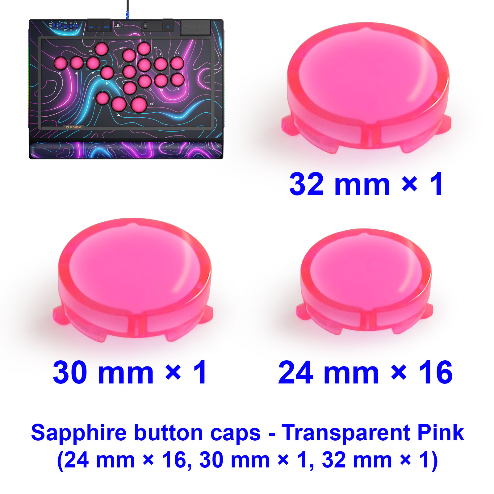 QANBA SAPPHIRE S1 Button Cap A - Joystick Arcade Parts 评论和价格