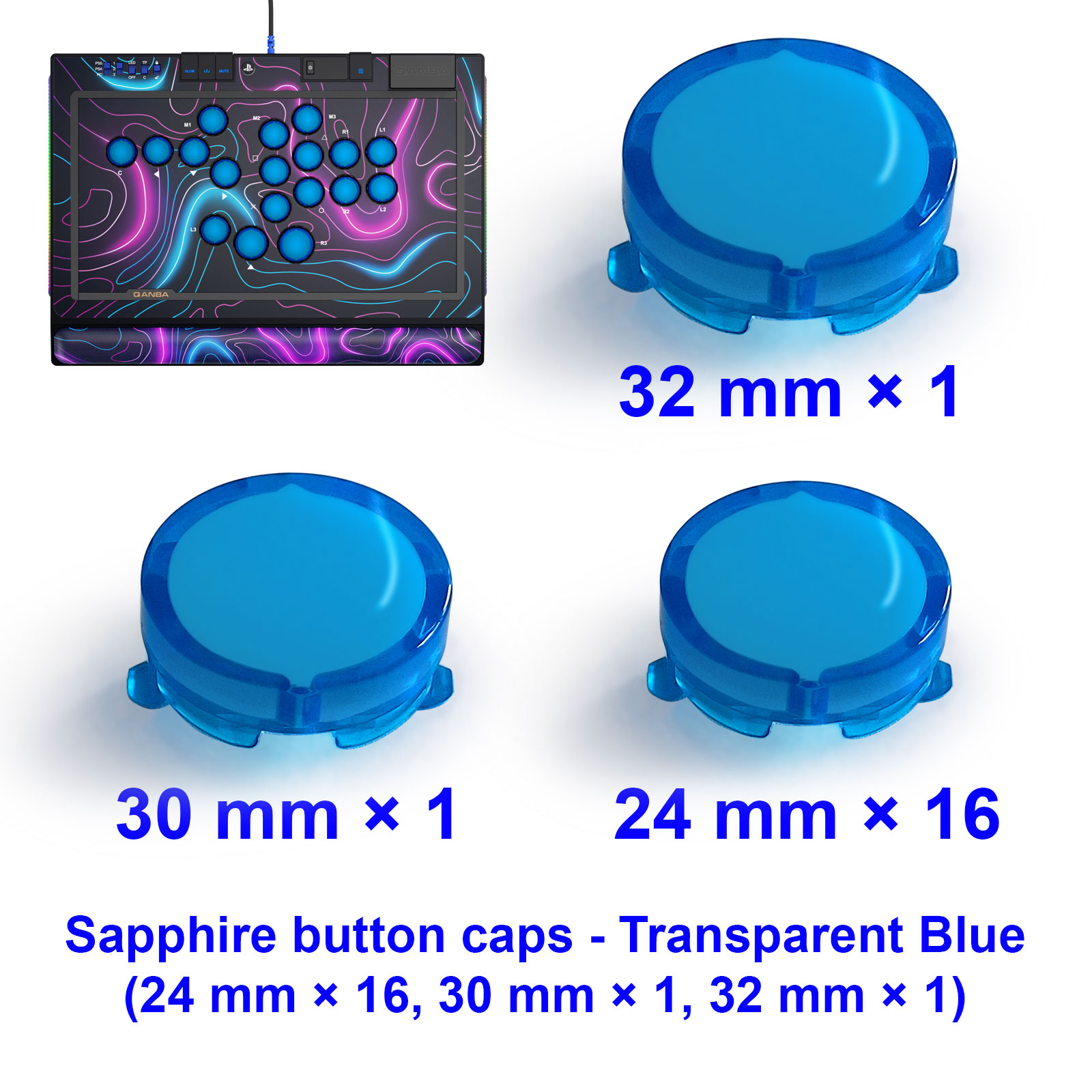 QANBA SAPPHIRE S1 Button Cap A - Joystick Arcade Parts 评论和价格
