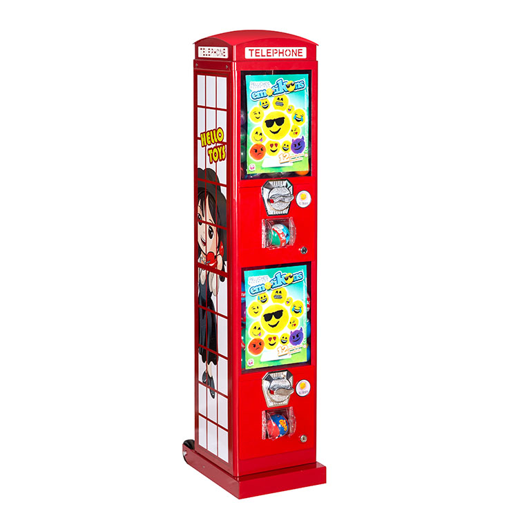 *Red Phone Booth Design Metal  - Candy Vending Machine 评论和价格