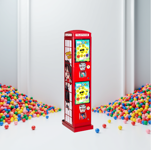 *Red Phone Booth Design Metal  - Candy Vending Machine 评论和价格