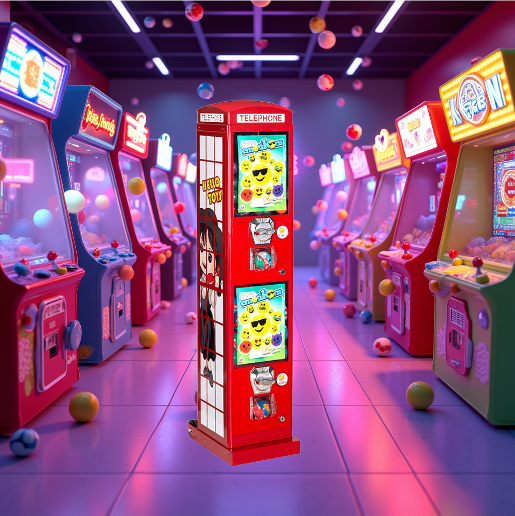 *Red Phone Booth Design Metal  - Candy Vending Machine 评论和价格
